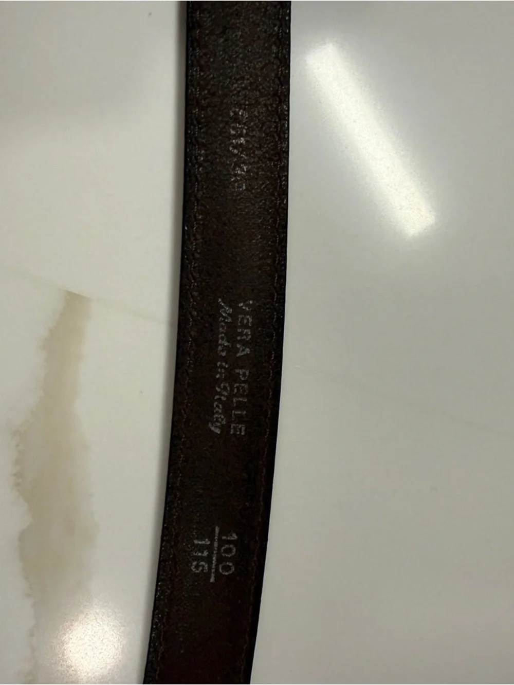 Vera Pelle Italian Leather Belt - 30